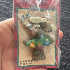 Vintage Moose Christmas pin brooch